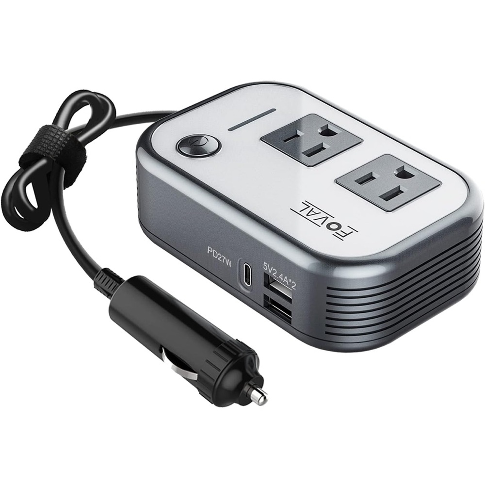 FOVAL 200W DC 12V to 110V AC Car Power Fast Charger Converter NWT